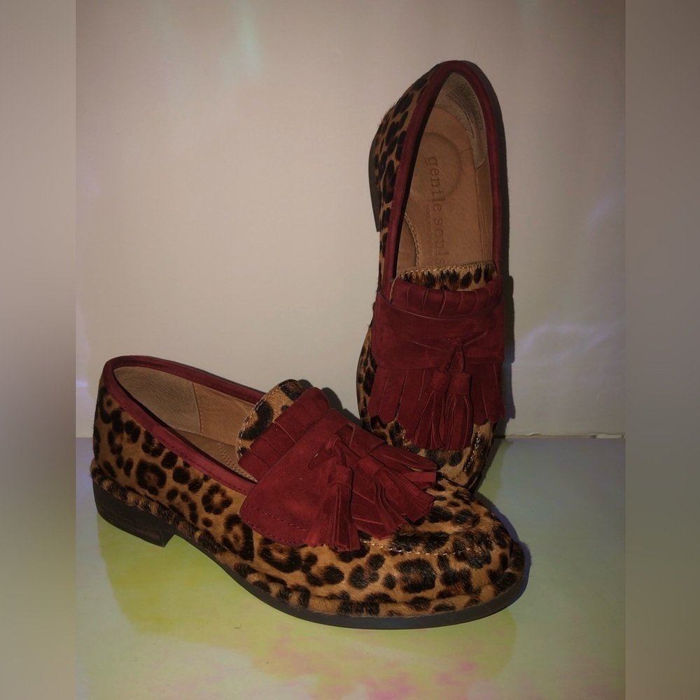 Gentle Souls Leopard and Red Loafers size 6 - Picture 16 of 16